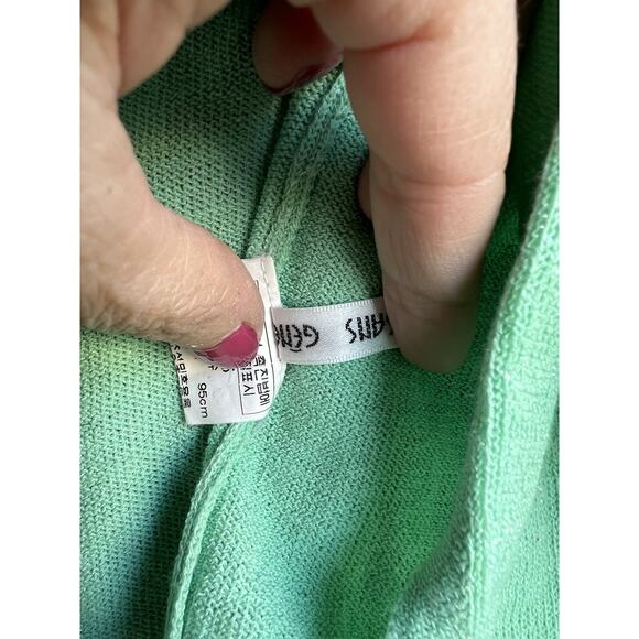 Sans Gene Beaded Knitted lightweight Mint Green Cardigan Sweater size SMALL - Picture 5 of 8